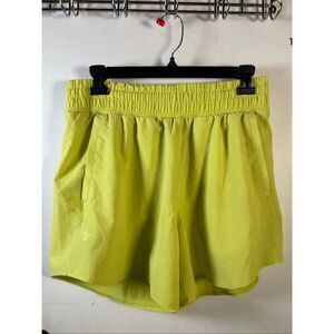 Under‎ Armour UA MD Lime green womens M elastic pull on shorts pockets